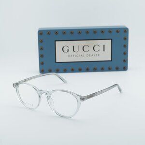 Gucci GG1998O 004 Square Eyeglasses - Transparent Grey 49mm